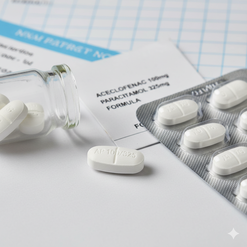 Aceclofenac 100 mg + Paracetamol 325 mg